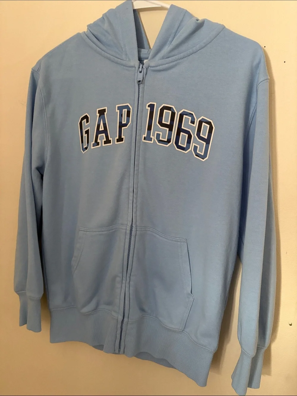 GAP Light Blue 1969 Zip-Up Hoodie